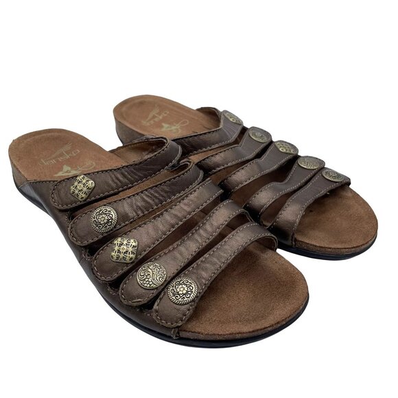 Dansko Shoes - Dansko Janie Leather Five Strap Slip On Sandals, 39